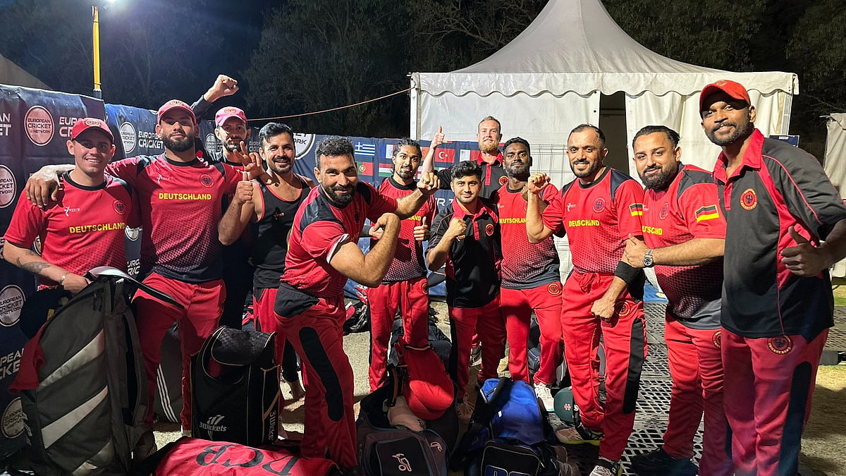 Photo: X/ @Atiq160Test : Germany national cricket team players.